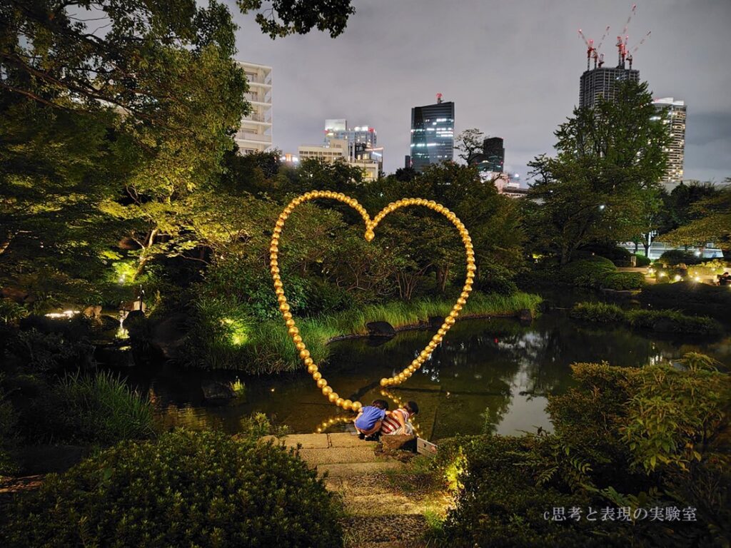 六本木ヒルズにある庭園の画像